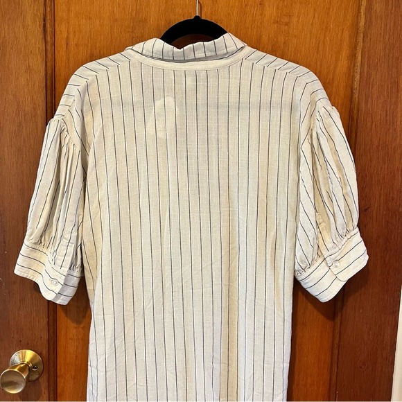 Marissa Webb Collective Tie Waist Linen Midi Dress women size 14 EUC RtR - Picture 16 of 16